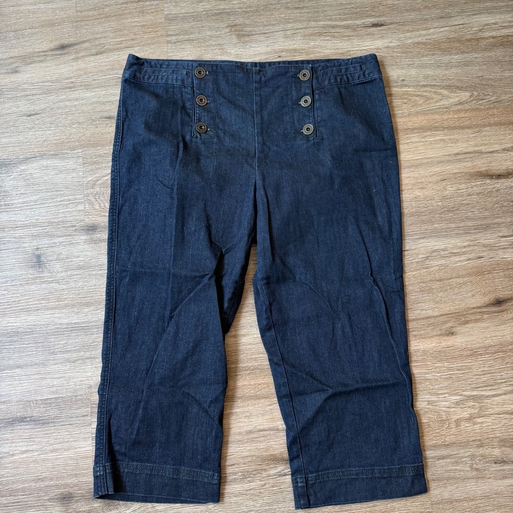 Lauren Ralph Lauren Nautical Jeans Cropped | Dark Denim | Womens Size 16W‎